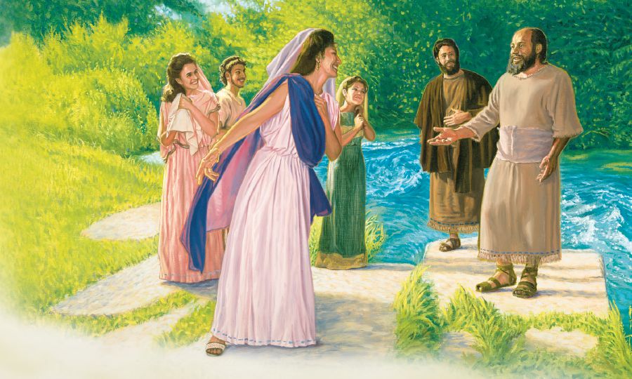 ပေါလု၊ လုကာနဲ့ တခြားသူတွေကို လုဒိ အိမ်ဖိတ်ခေါ်နေစဉ်