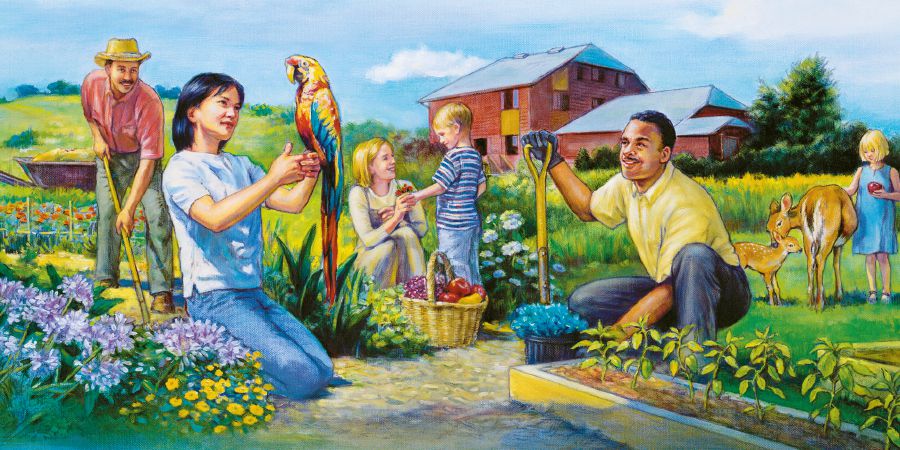 ပရဒိသုမှာ လူတွေ ပျော်ရွှင်နေ