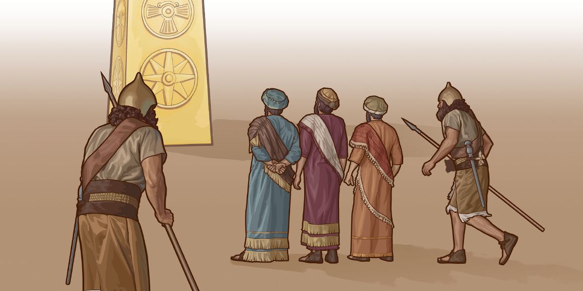 ဟီဘရူး သုံးယောက်က နေဗုခဒ်နေဇာရဲ့ ရွှေရုပ်တုကို မကိုးကွယ်