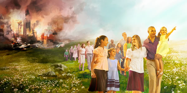 မီးခိုးငွေ့တွေကြား၊ အပျက်အစီးတွေကြားထဲမှာ သူ့အနီးအနားကလူတွေ ပြေးလွှားနေတာကြောင့် အဆုံးမြင်ကွင်းကို ထိတ်လန့်ကြောက်ရွံ့နေတဲ့ အမျိုးသမီး