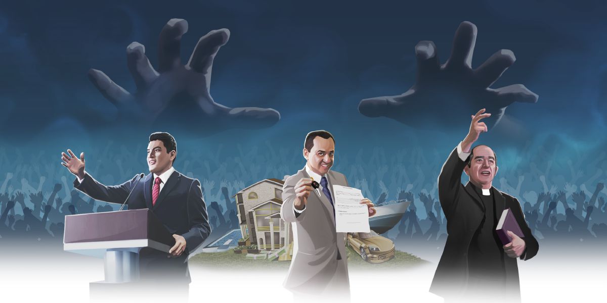 လူတွေကို လှည့်စားဖို့ အစိုးရတွေ၊ စီးပွားရေးနဲ့ မှားယွင်းတဲ့ဘာသာရေးကို စာတန် အသုံးချနေ