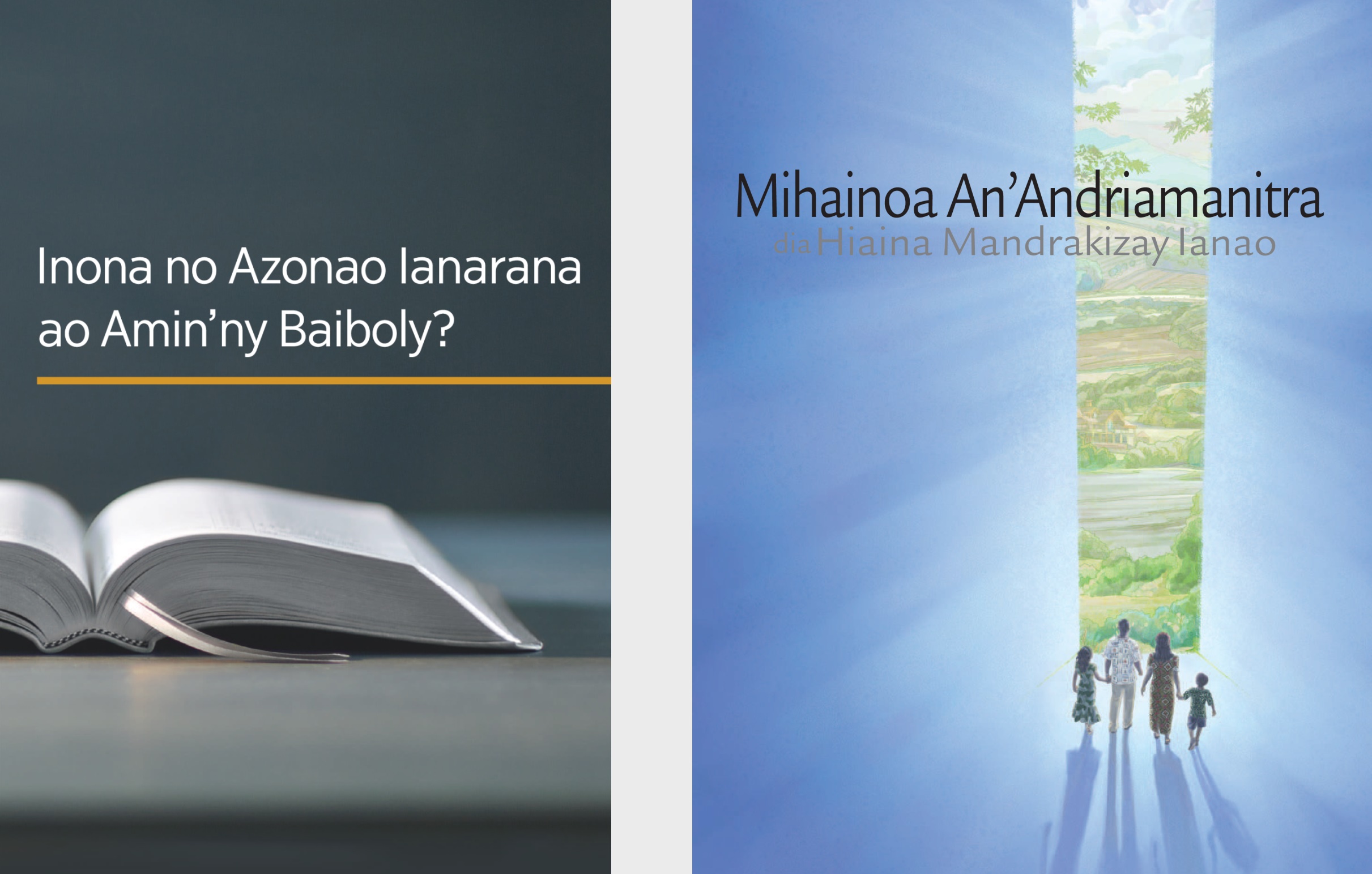 The book ‘What Can the Bible Teach Us?’ and the brochure ‘Listen to God and Live Forever.’
