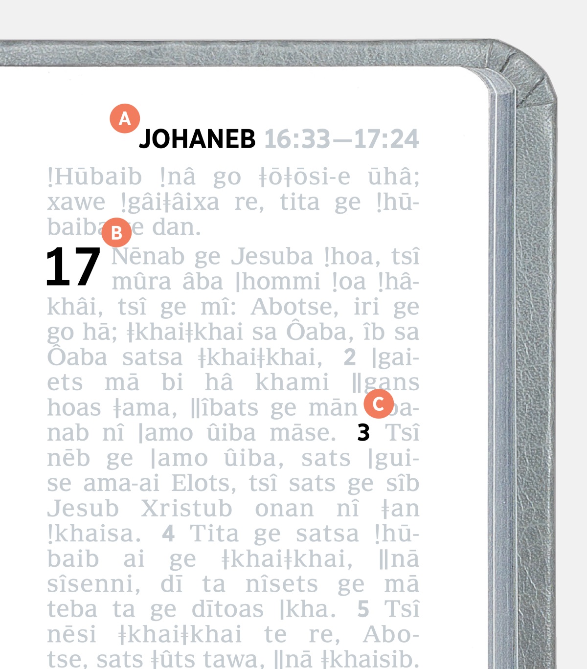 A, B tsî C di a ǁgausa ǃkhaigu ai hâ xūna Elobmîs ǂhaweb ai.