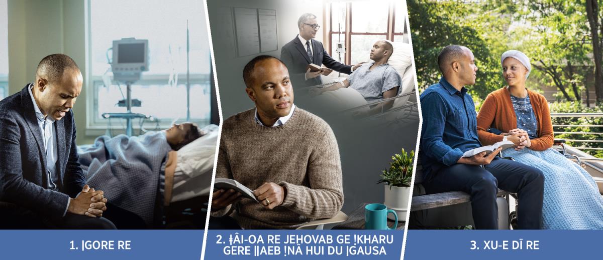ǀHaoǀhaosa ai-īsigu: Xūn hîna da a dī ǁkhān ǂâiǂhansen da ga o. 1. ǀGore. ǃGâsab ge ǁîb di taras hîna hospitals ǃnâ ǀaesen hâse ǁgoesa ra ǀgoreba. 2. ǂÂi oa. ǃGâsab ge ra ǂâihō hospitals ǃnâb ge ǁgoe i ǁaeba. Tsîb ge ǀnî hâ ǃgâsaba ǁîb ǀkha xoasa a ǀgoragu o. 3. ǁNâuǀnam. ǃGâsab ge ǁîb di ǀaesen hâ taras ǀkha ǂnôa tsî xoa-e ǁîs ǀkha ra ǀgoragu.