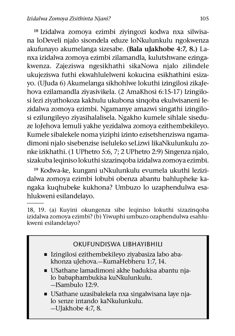 Ikhasi 105 lebhuku elithi IBhayibhili Lifundisani Sibili?