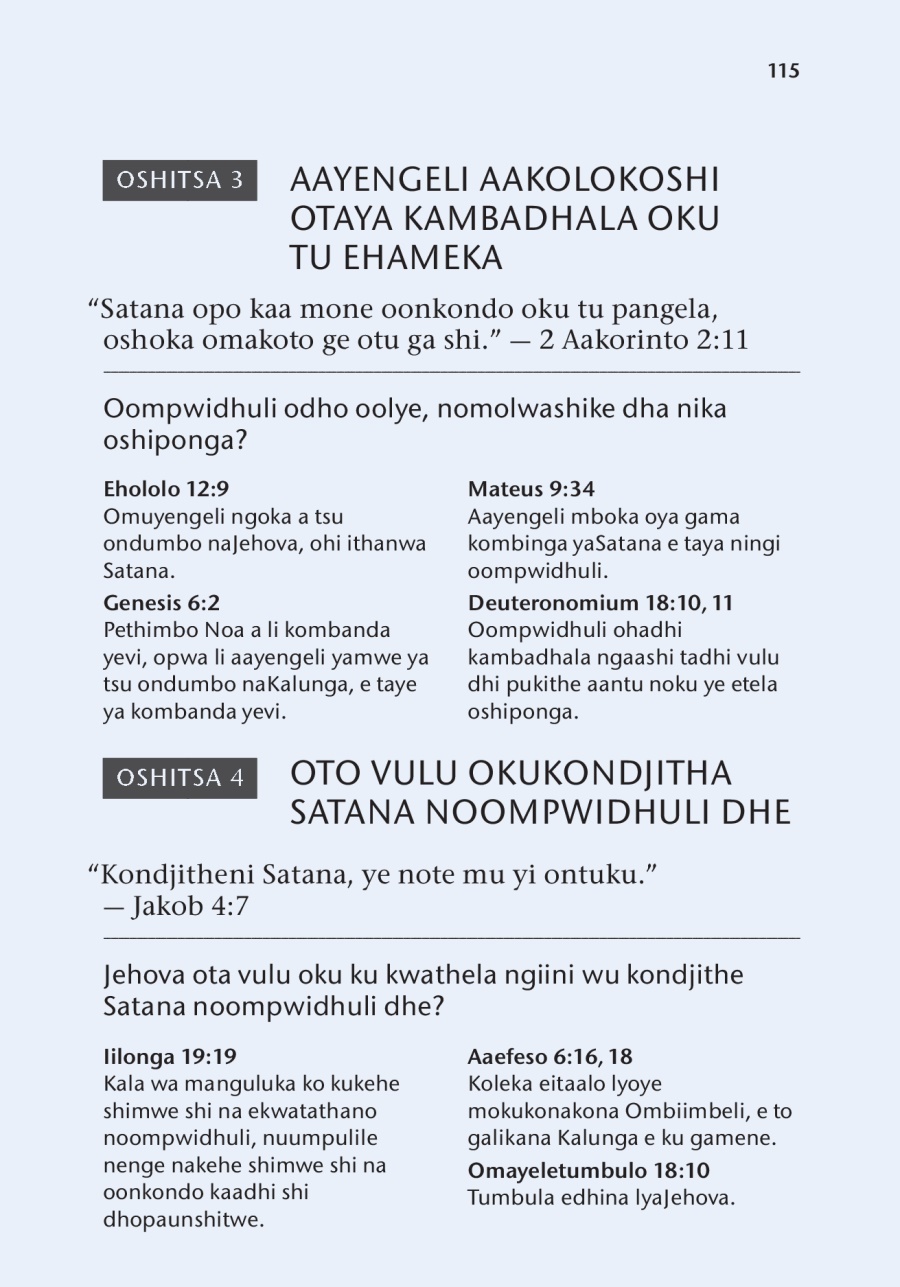 Engongo lyontopolwa membo Ombiimbeli otayi tu longo
