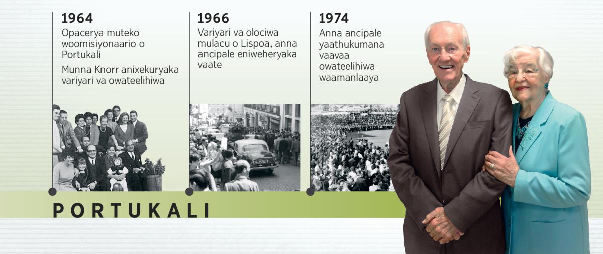 Douglas Guest ari o Portukali mu 1964, athorihiwaka mu 1966, ari va muthukumano mu 1974, nave vamoha ni amwaariye, Mariya Guest