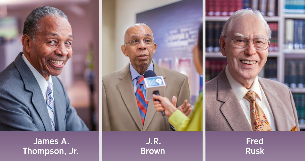 James A. Thompson, Jr.; J.R. Brown; Fred Rusk