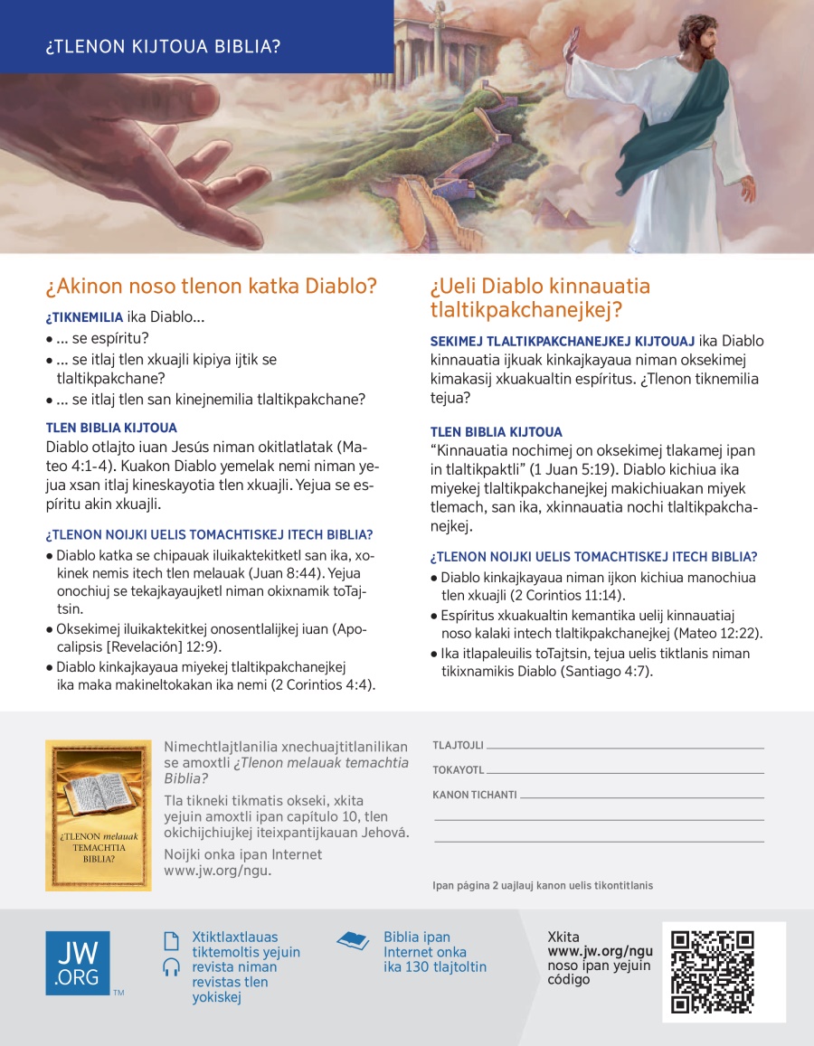 Jesús xkiselia itlatlatalisuan Satanás