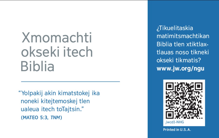 Ikuitlapan se amatsintli tlen tetitlani jw.org