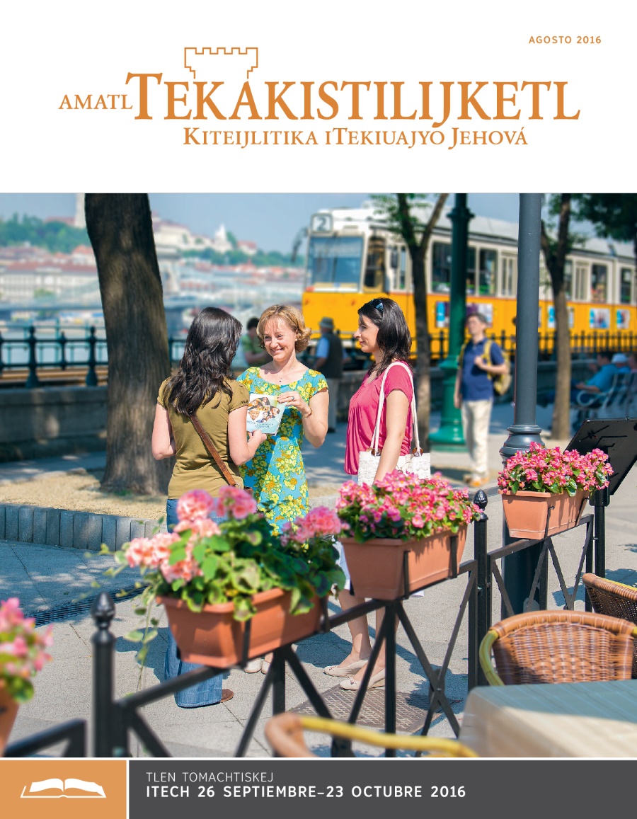 Amatl Tekakistilijketl tomachtiskej, agosto 2016