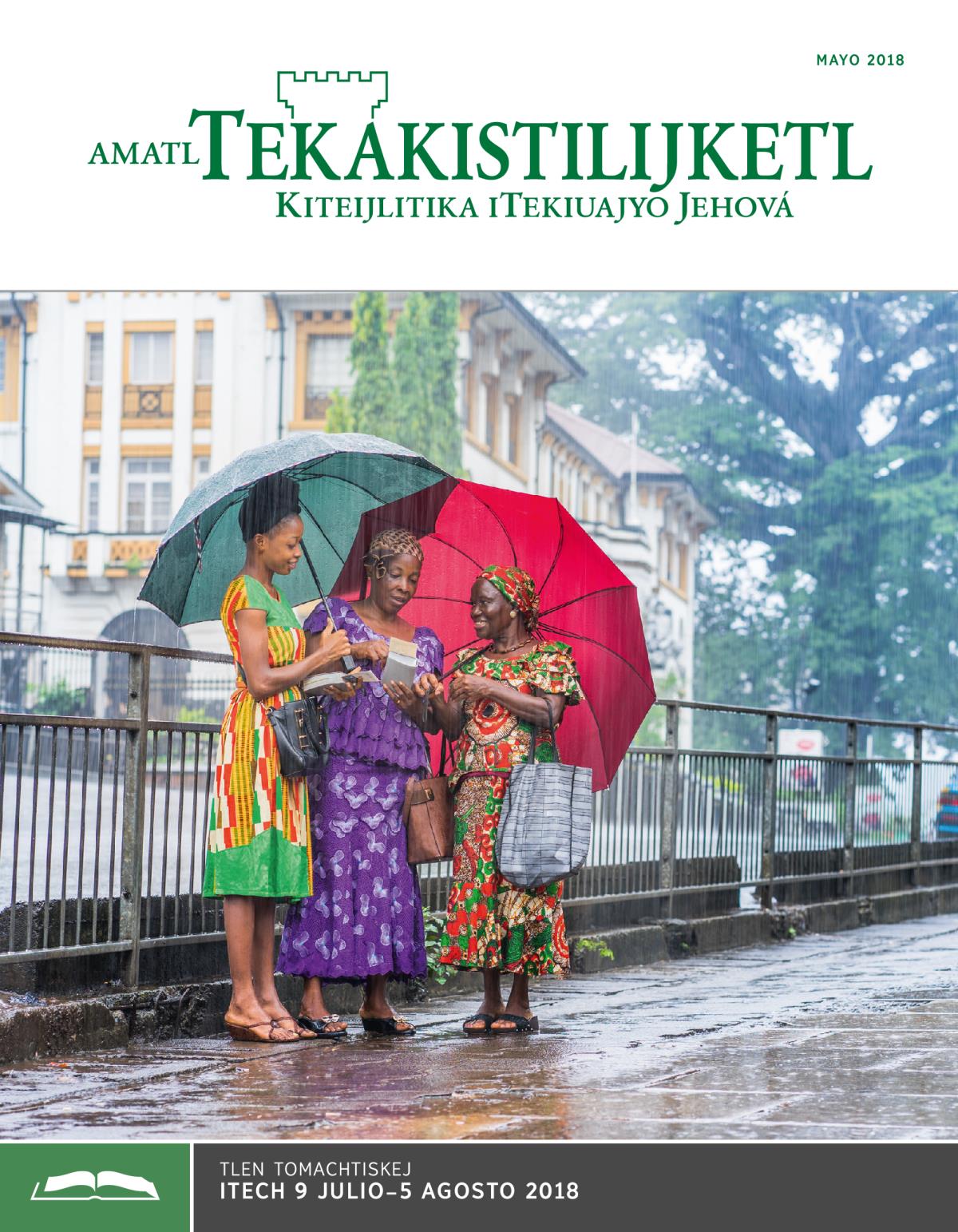 Amatl Tekakistilijketl (tlen tomachtiaj), mayo 2018