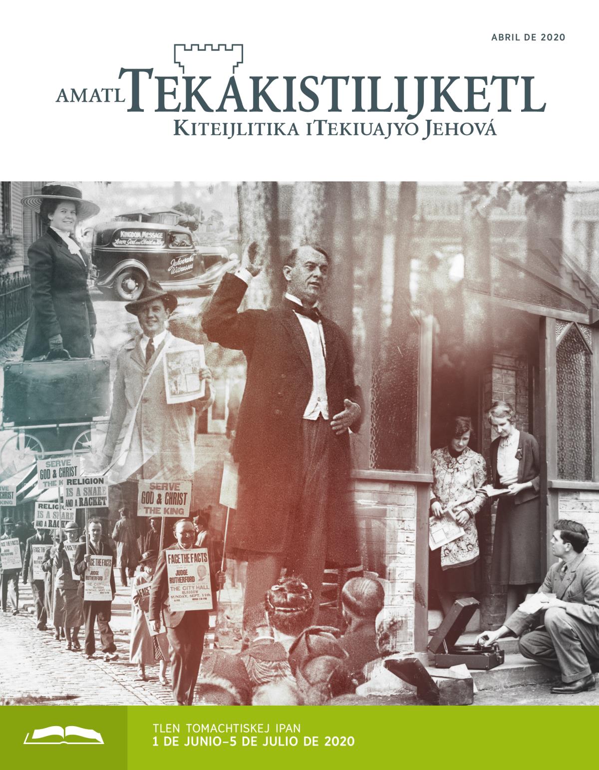 Amatl Tekakistilijketl (tlen tomachtiaj), abril de 2020.