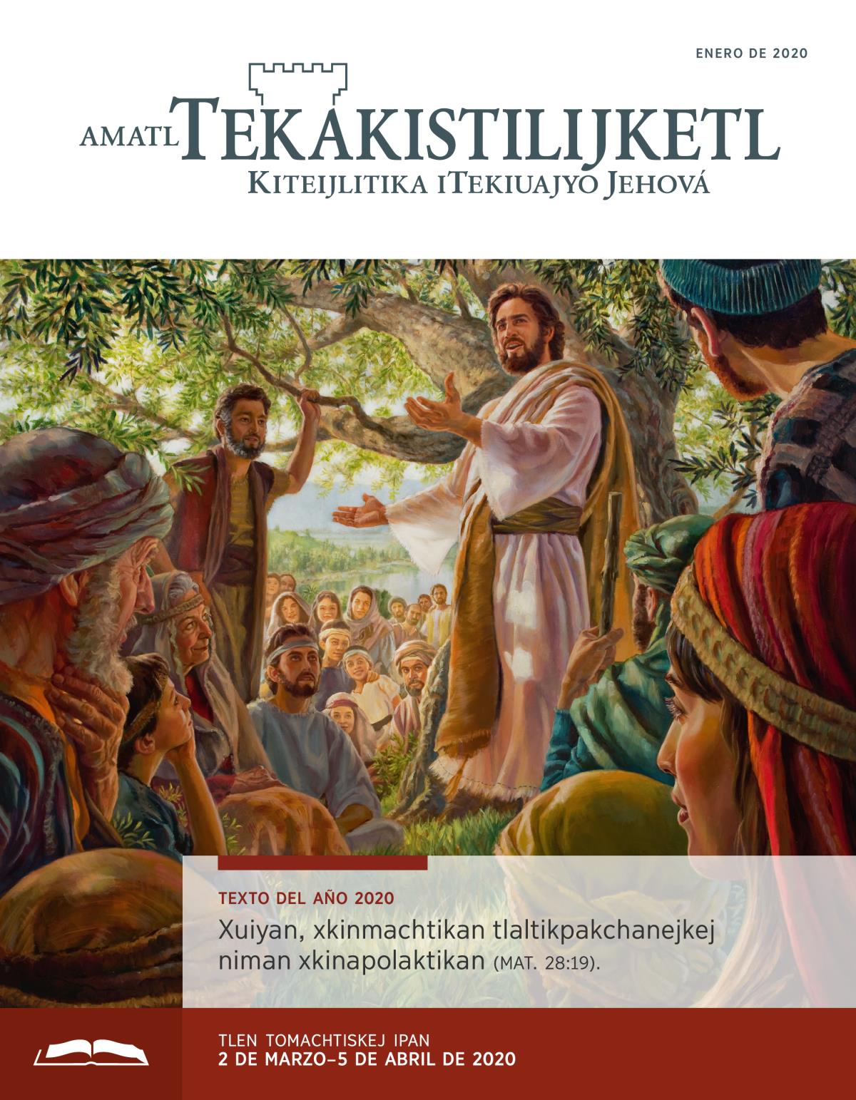 Amatl Tekakistilijketl (tlen tomachtiaj), enero de 2020.