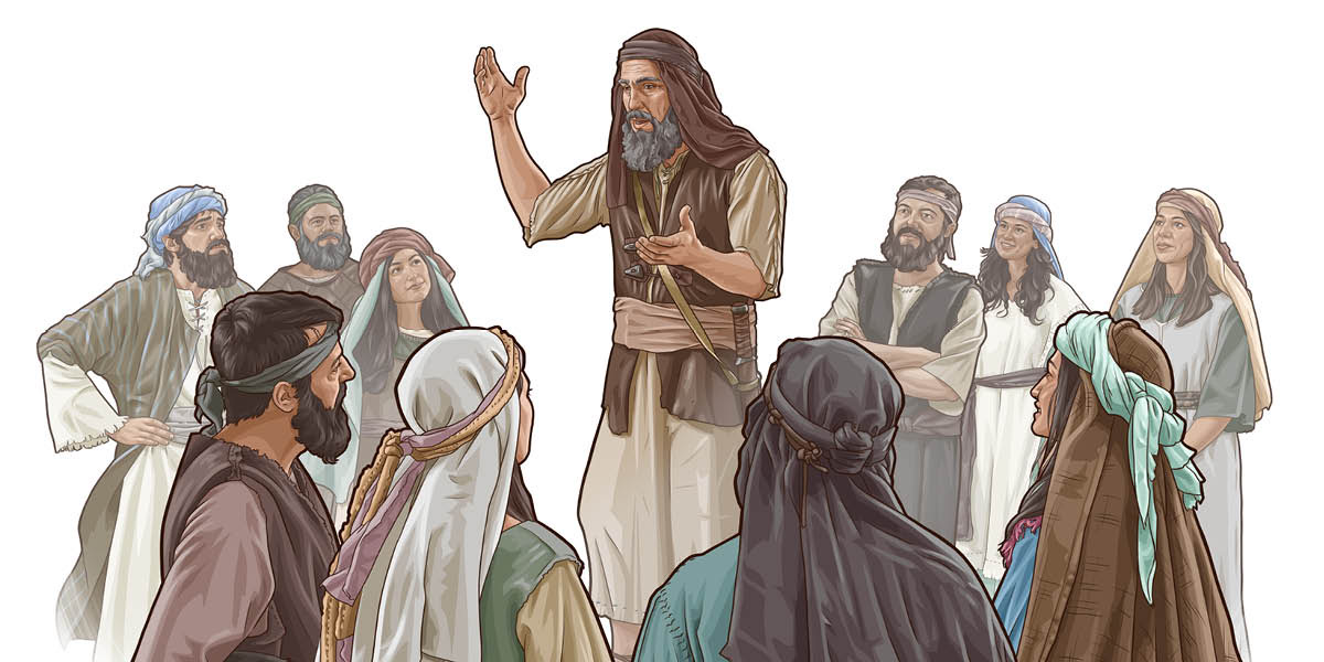Joshua giving his final speech to the nation of Israel.