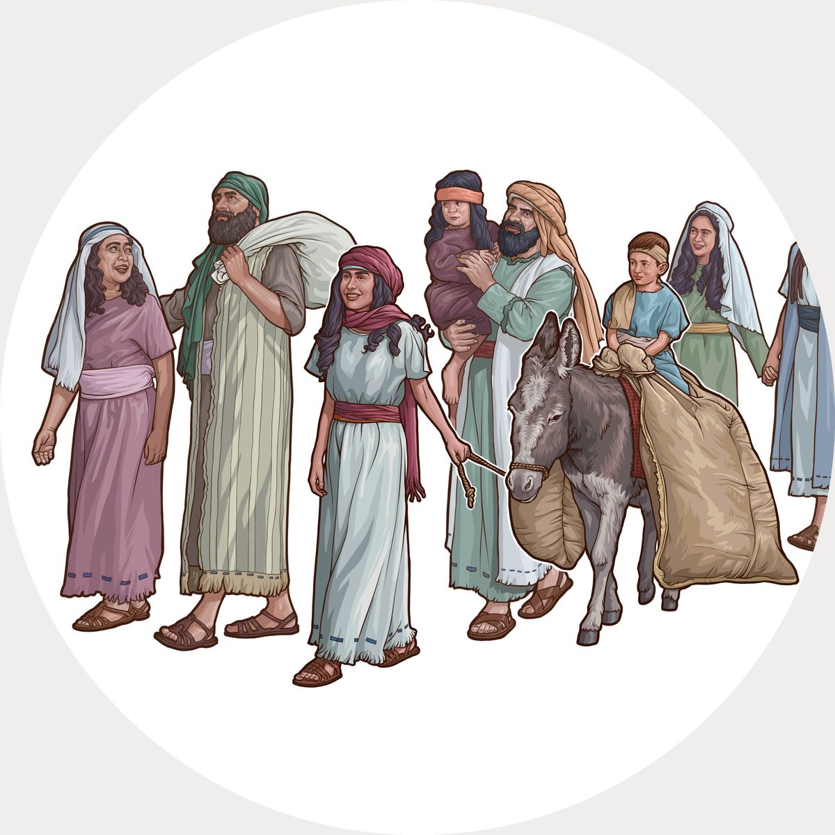 Ayuda omwe anali akapolo akuyenda mosangalala.