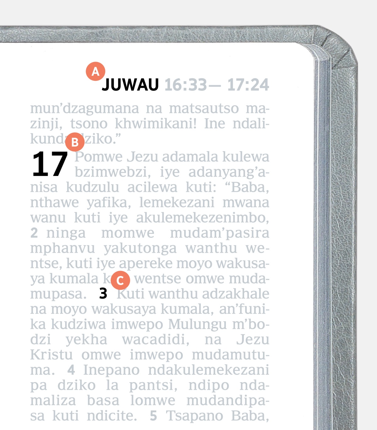 Kacizindikiro komwe kakulatiza A na B mbali yakuyamba la pfunziro.