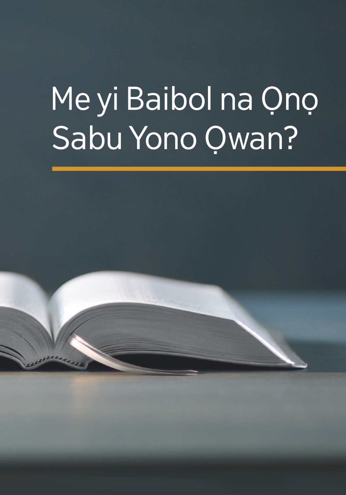 Ọbe na ‘Me yi Baibol na Ọnọ Sabu Yono Ọwan?’