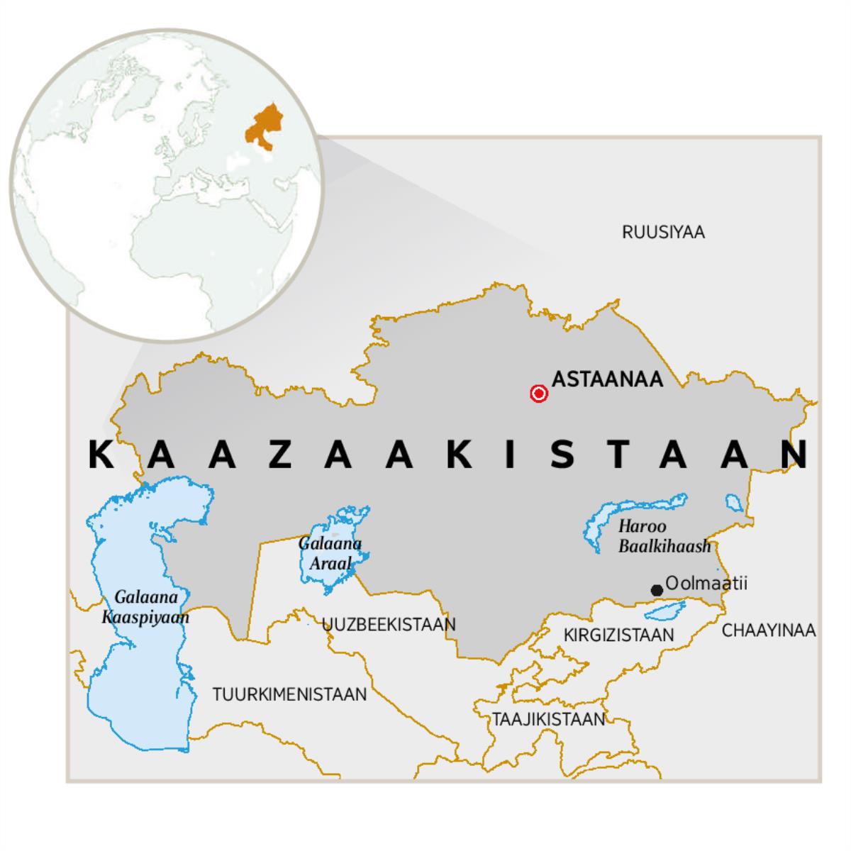 Kaartaa Kaazaakistaan