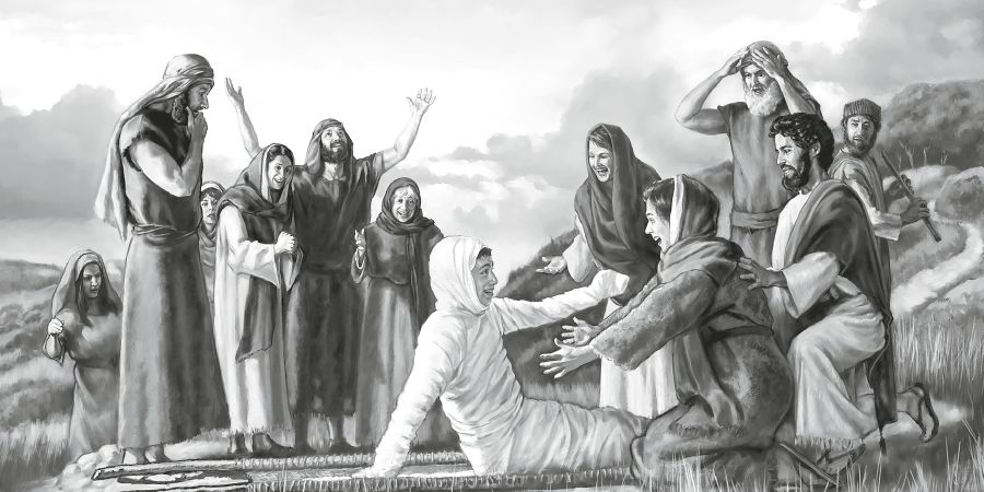 Yesus ilma tokkicha dubartii mandara Naayin tokkoo yommuu duʼaa kaasuu fi namoonni yommuu gammadan