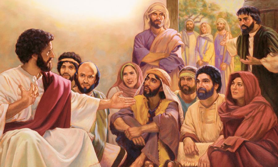 Yesus barattoota isaa yeroo barsiisaa jiru, namichi tokko haati isaa fi obboloonni isaa ala dhaabbatanii akka jiran yommuu itti himaa jiru