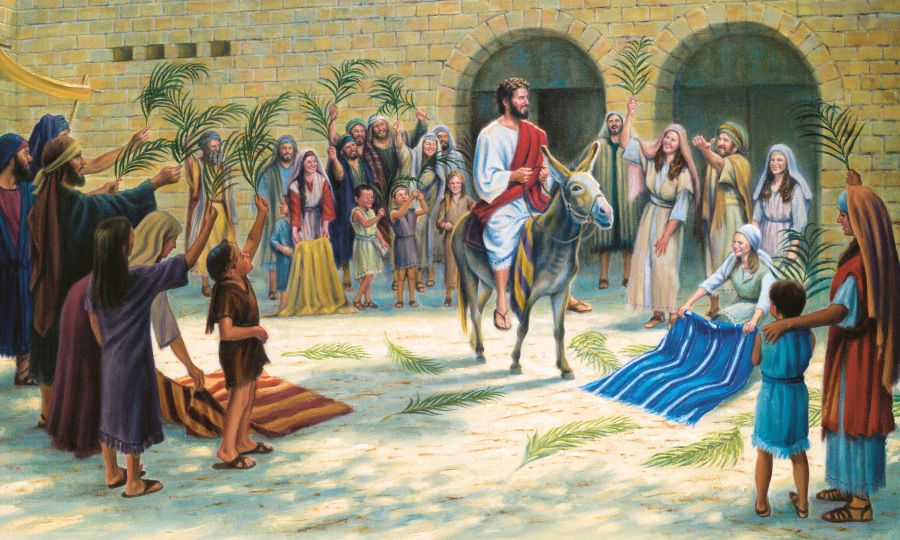 Yesus ilmoo harreerra taa’ee gara Yerusaalem yommuu seenu namoonni uffata isaanii fi damee mukaa karaarra afaa jiru