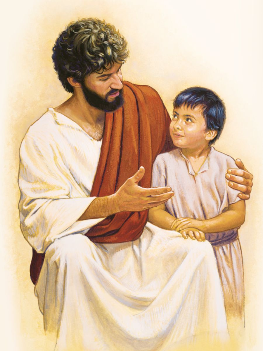 Mucaa xiqqaa Yesus bira dhaabbatee jiru