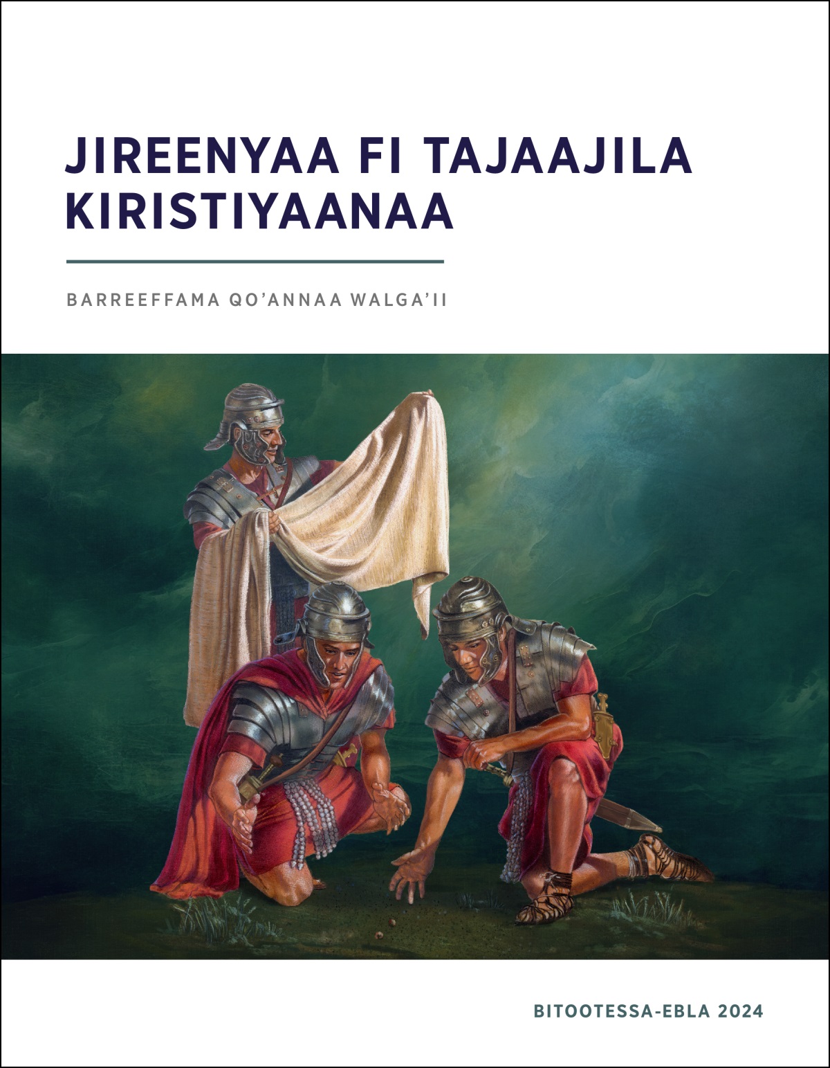 Loltoonni lama uffata Yesuus isa inni irraan uffatu irratti yommuu carraa buufatan inni tokkommoo uffaticha ilaalaa jira.