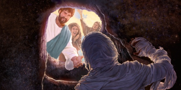 Alaazaar du’aa kaafameera; Yesus, Alaazaariin awwaala keessaa waamuudhaan duʼaa isa kaaseera.