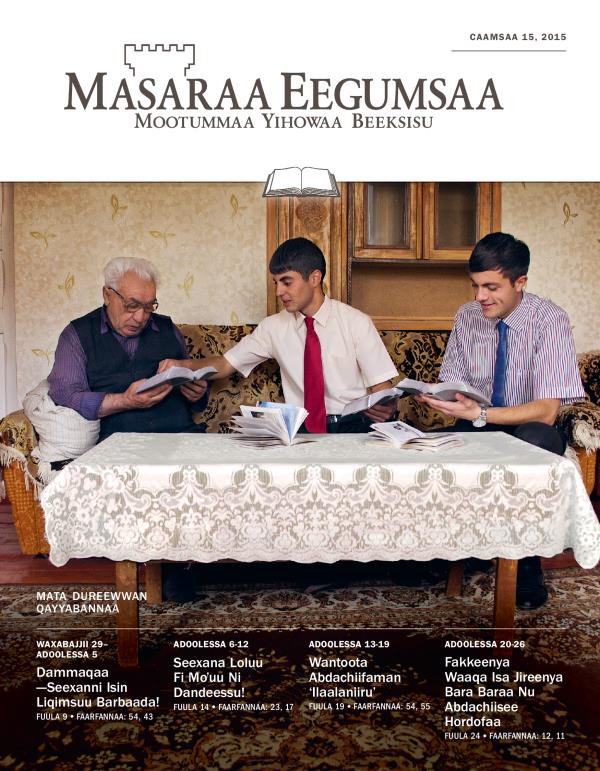 Masaraa Eegumsaa Maxxansa Qayyabannaa, Caamsaa 15, 2015