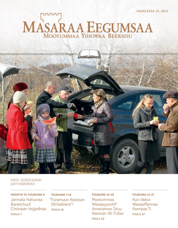 Qola Masaraa Eegumsaa Maxxansa Qayyabannaa, Adoolessa 15, 2015