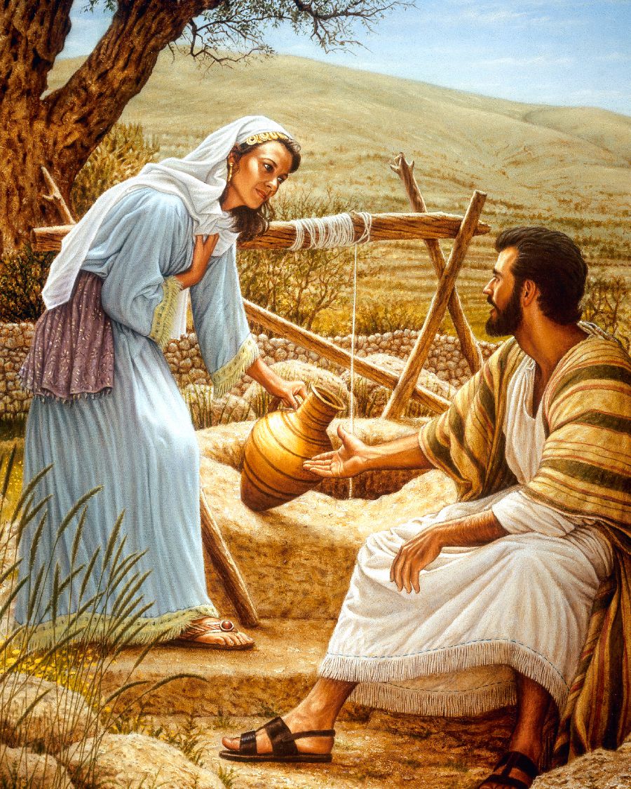 Yesus boolla tokko biratti dubartii Samaariyaa wajjin dubbachaa jira