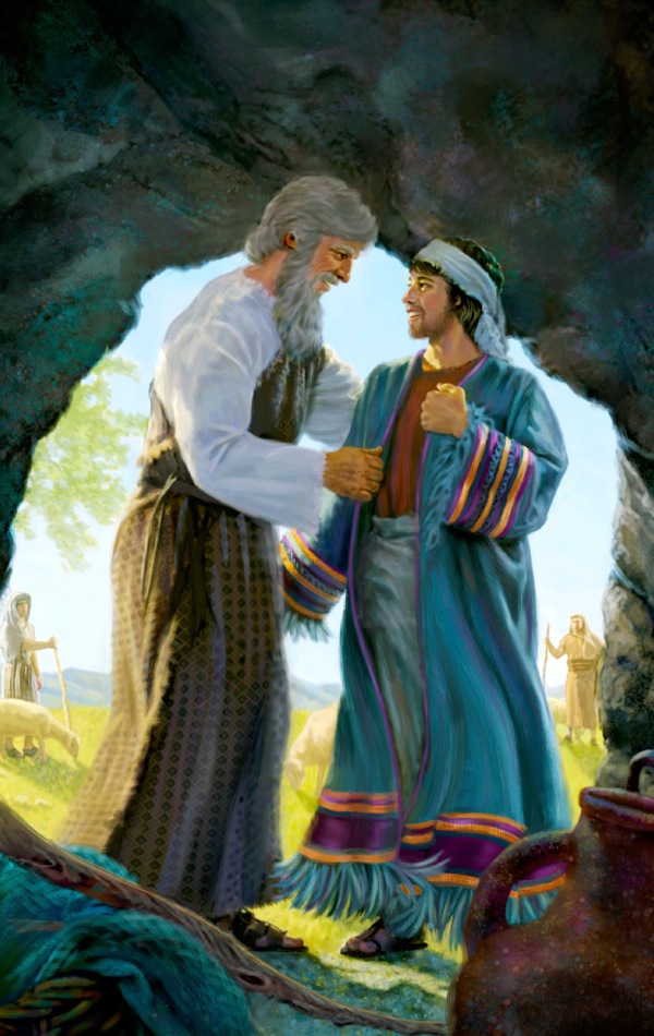 ਯਾਕੂਬ ਯੂਸੁਫ਼ ਨੂੰ ਖ਼ਾਸ ਚੋਗਾ ਪਹਿਨਾਉਂਦਾ ਹੈ