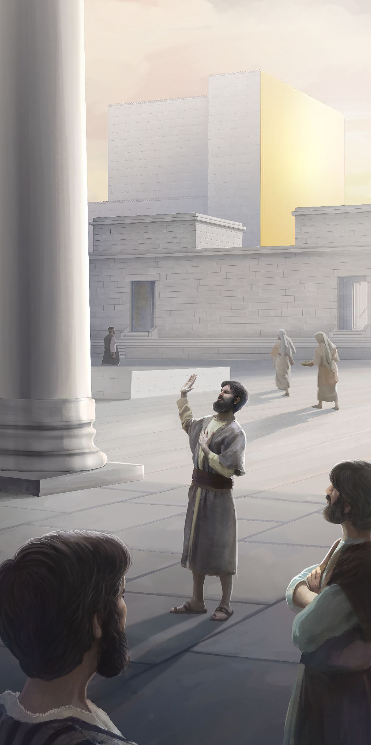 ਮੰਦਰ ਵਿਚ ਇਕ ਆਦਮੀ ਸਹੁੰ ਖਾਂਦਾ ਹੋਇਆ