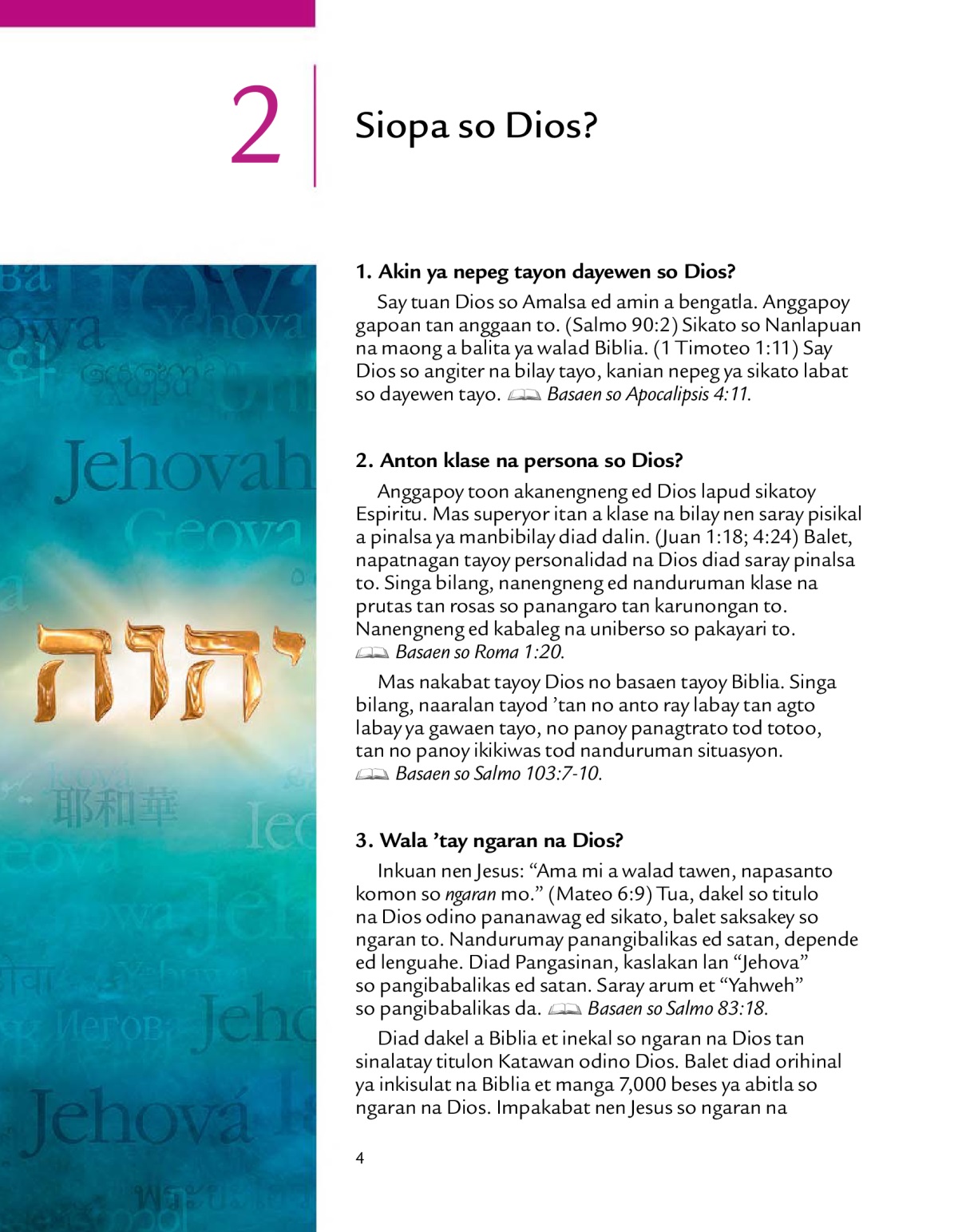 Leksion 2 ed brosyur ya Maong a Balita ya Nanlapud Dios!