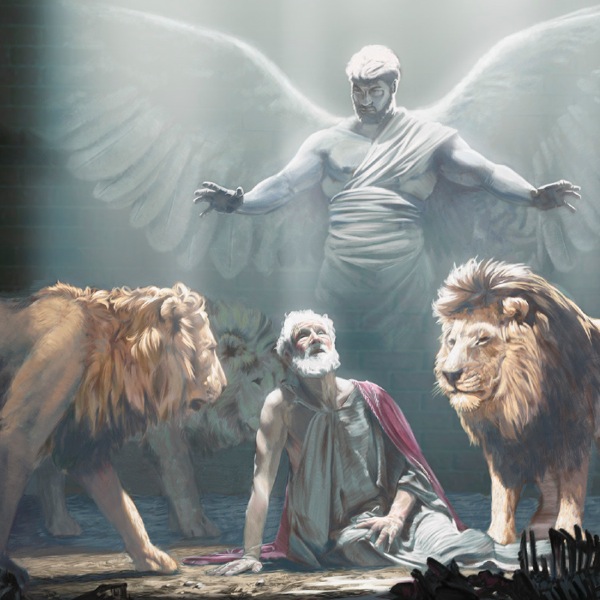 Un angel ta proteha Daniel den e cueba di leon