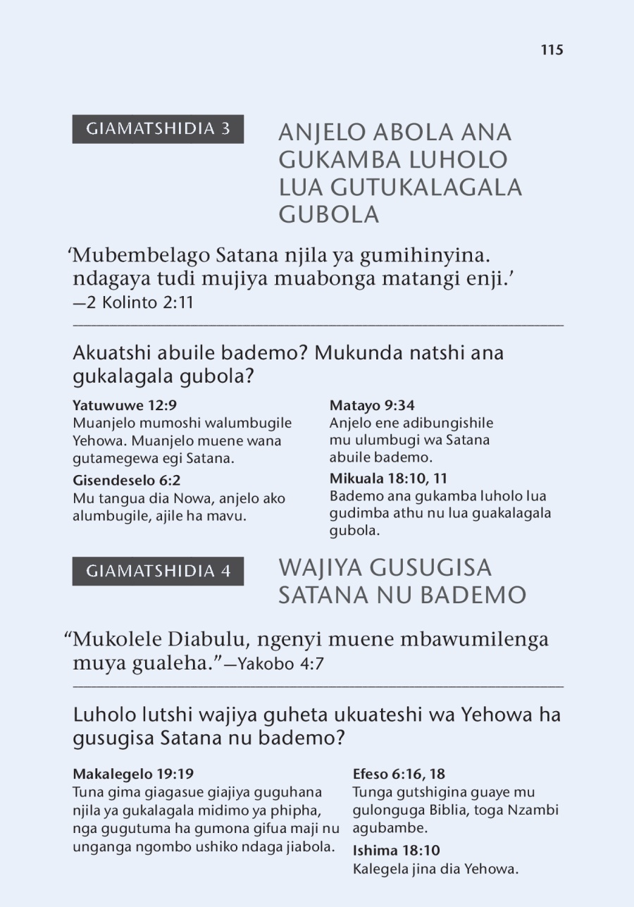 Mu mbimbi jiazonda mu mukanda Itshi Biblia Yajiya Gutulongesa?