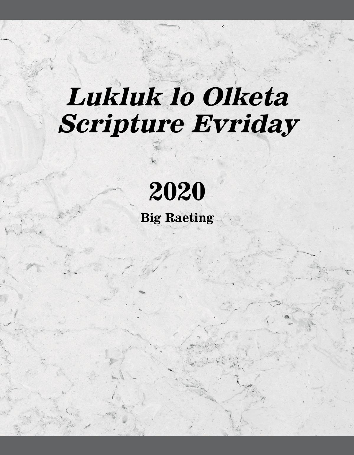 Lukluk lo Olketa Scripture Evriday—2020