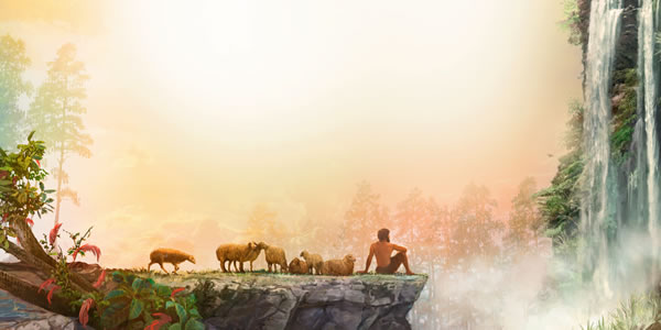 Abel witim olketa sheepsheep blo hem and hem lukluk lo creation