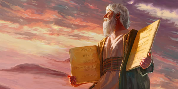 Moses holem tufala ston tablet—datfala Ten Komandment
