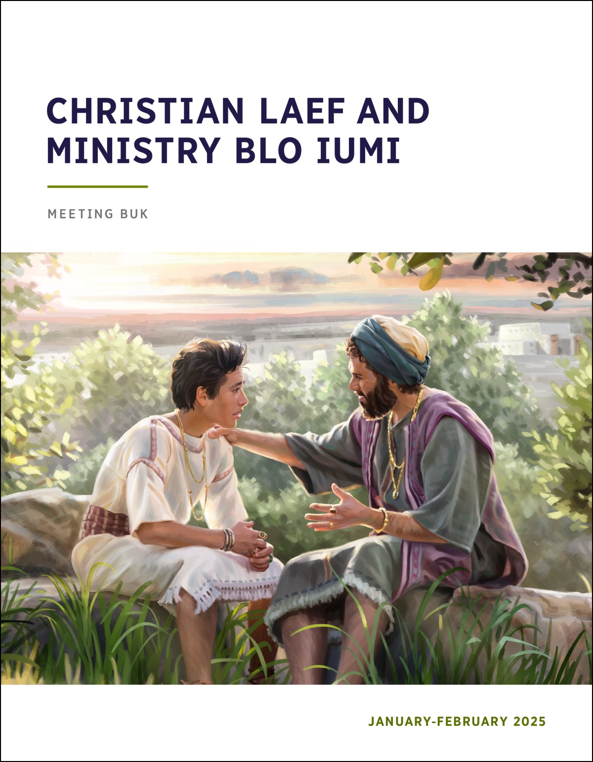 King Solomon sidaon witim son blo hem lo aotsaed, and gohed for givim hem advaes.