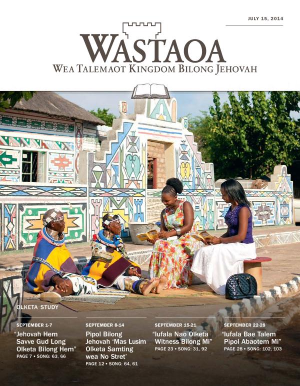 Kava Bilong Wastaoa Study Magasin, July 15, 2014