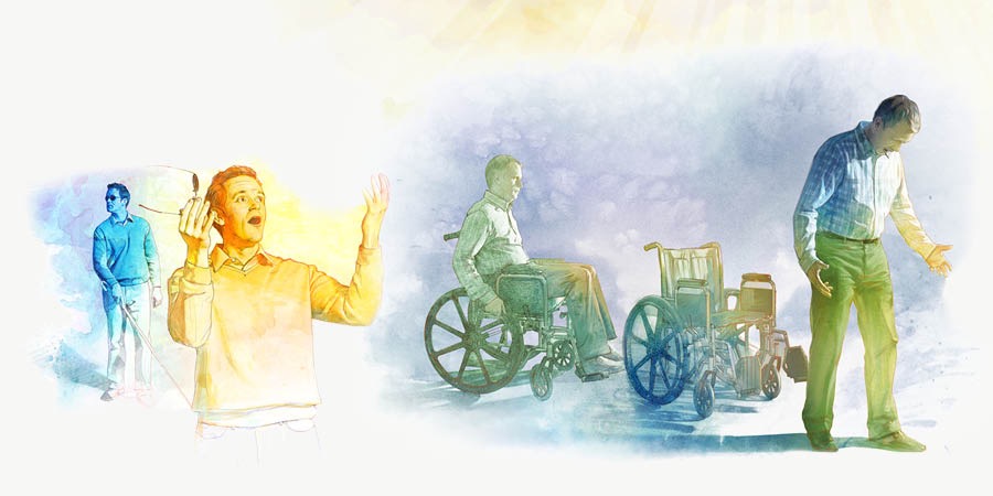 Ohl maskun men kilangada wasa; ohl dangepel men kesihnenda sang ni wheelchair