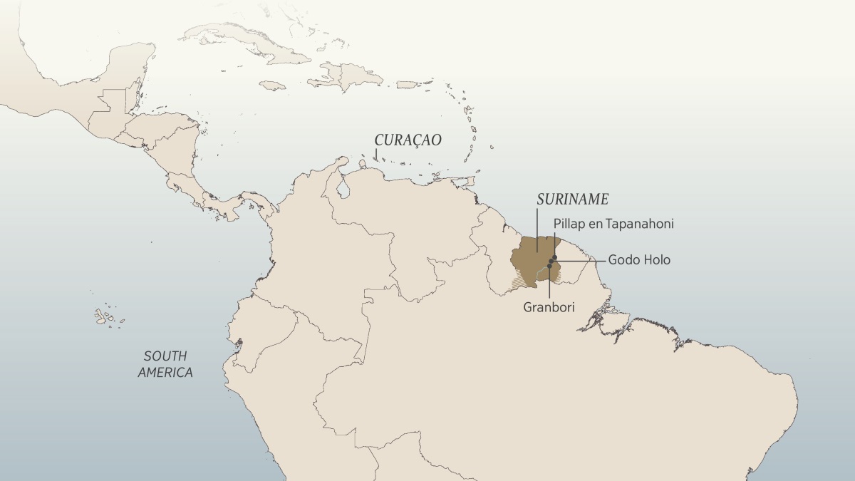 Map en South America oh Caribbean, kasalehda ekei wasa kan me Daniel van Marl kin kousoan oh seiloakla ie: Curaçao, Suriname, Pillap en Tapanahoni, Godo Holo, oh kousapw en Granbori.