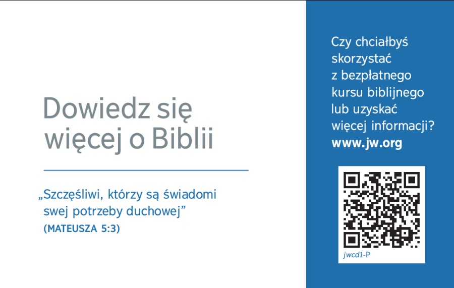 Druga strona wizytówki jw.org
