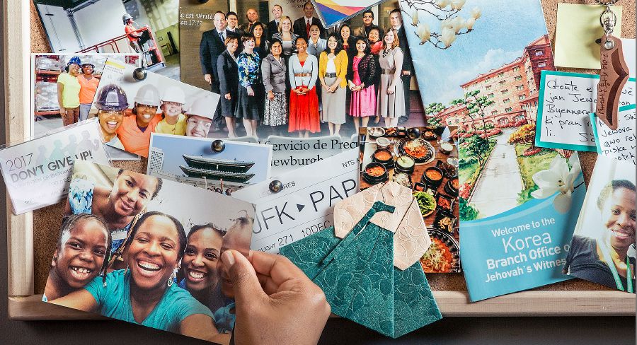 Photos and mementos of a young person’s experiences in full-time service