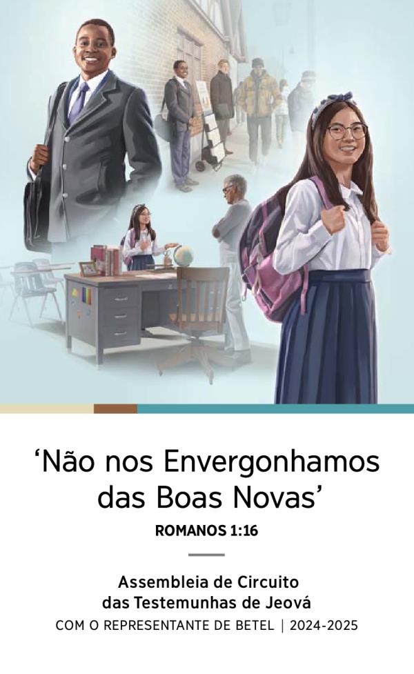 Conjunto de imagens: 1. Um irmão jovem está feliz participando no testemunho com o carrinho junto com outro irmão. 2. Uma imagem em destaque mostra o mesmo irmão jovem sorrindo, mostrando confiança. 3. Uma jovem irmã está feliz dando testemunho para seu professor. 4. Uma imagem em destaque mostra a mesma irmã jovem sorrindo, mostrando confiança.