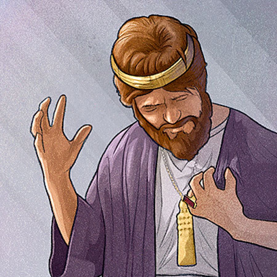 Davi aflito por ter pecado