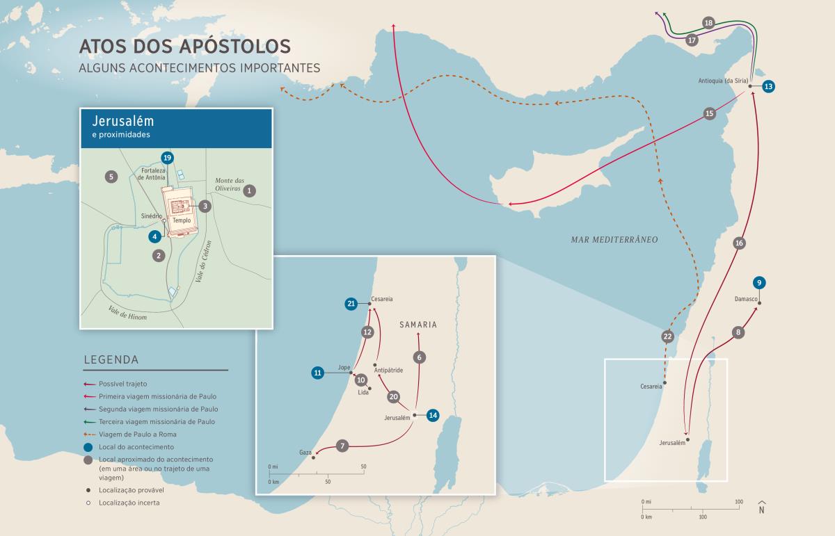 Atos dos Apóstolos — Alguns acontecimentos importantes