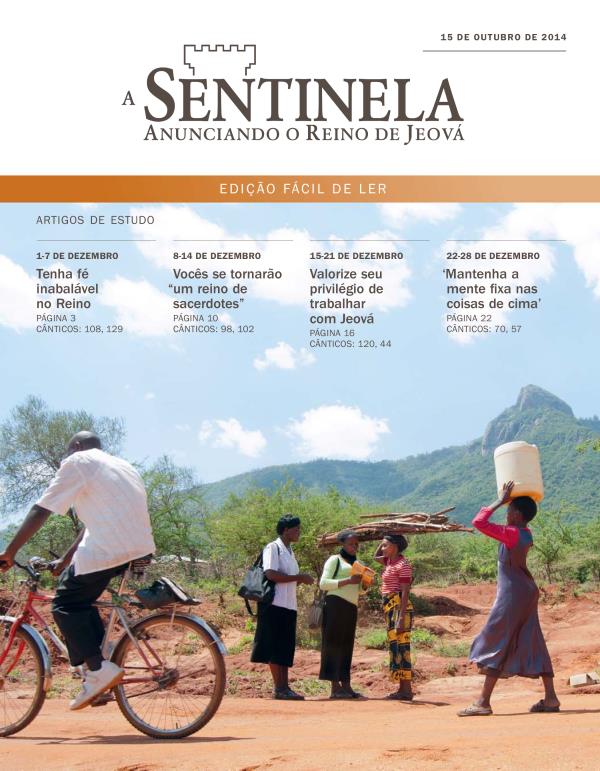 Capa da Edição Fácil de Ler da Sentinela de 15 de outubro de 2014